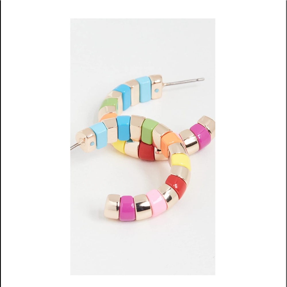 NEW Roxanne Assoulin Beaded Hoop Earrings